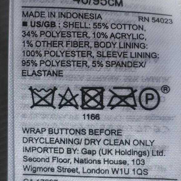 Banana Republic Blue & White Tweed Fringe Trim Single Button Blazer Jacket NWT - Picture 14 of 14